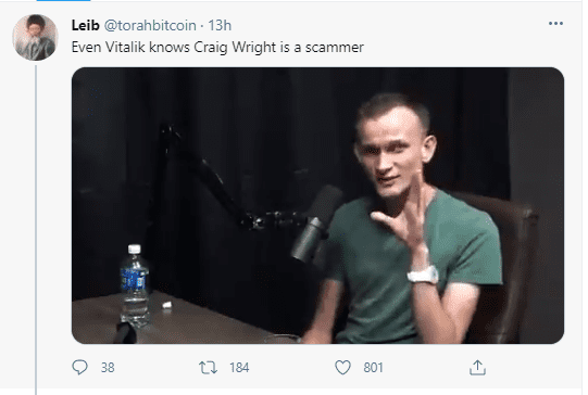 V 神: 依旧认为 Craig Wright 是个骗子 狗狗币是迄今为止最成功的投资之一