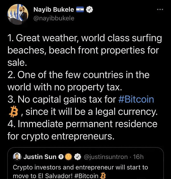 全球首个承认比特币为法币的国家诞生,比特币或将成法定货币
