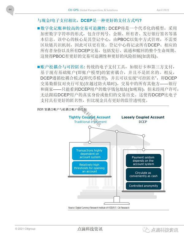 花旗:中国深度推进研究和试点DCEP 成为CBDC全球领导者
