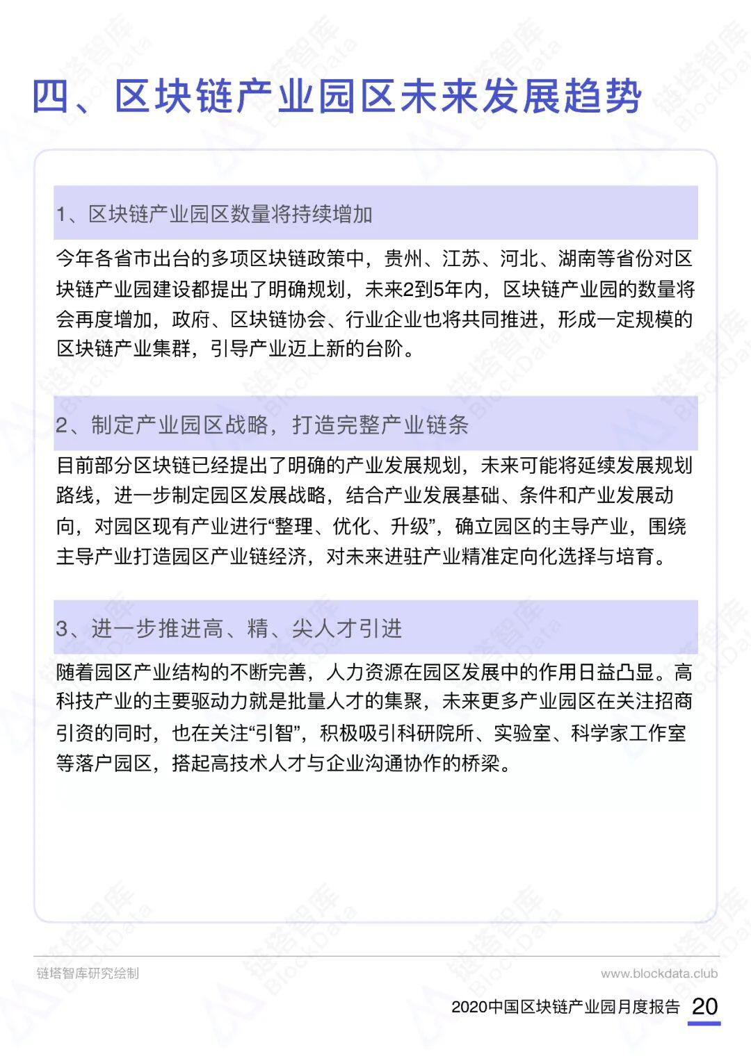 2020中国区块链产业园月度报告(10月)