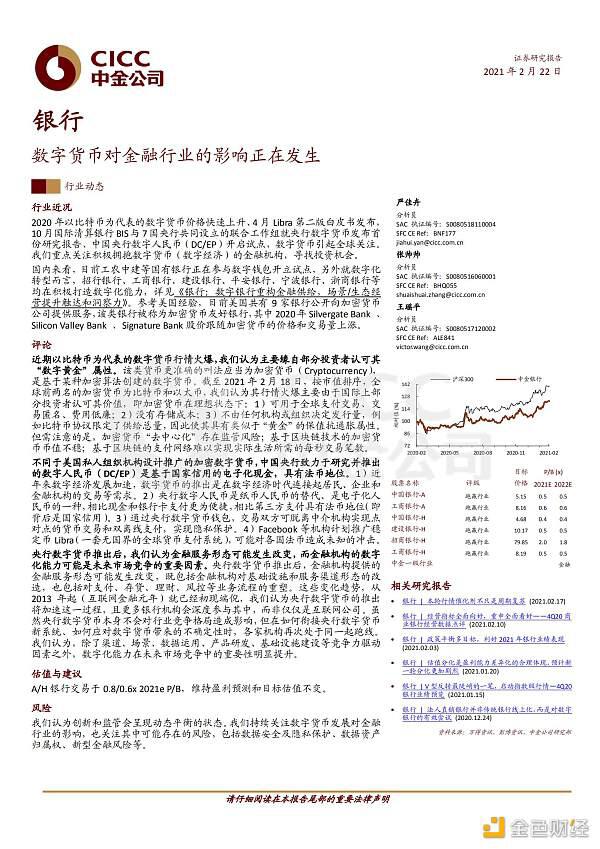 证券研究报告:数字货币对金融行业的影响