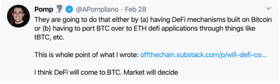 a href='https://www.btcfans.com/tag/1249/' target='_black'defi/a迫使BTC代币化,BTC会取代 ETH 吗?