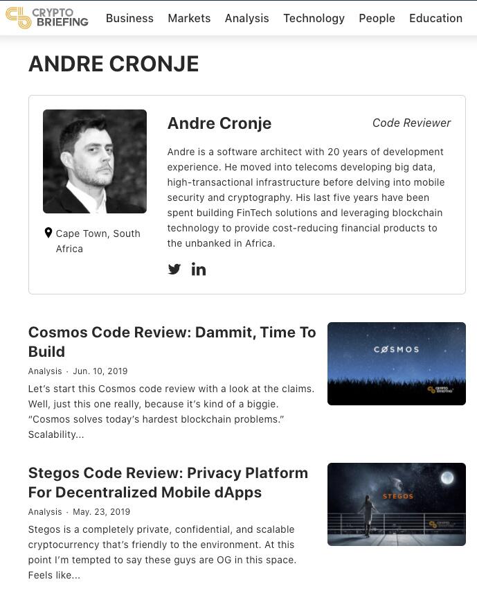 YFI是Andre Cronje参加的第6个项目,他太强了