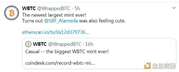 DeFi对BTC需求旺盛 WBTC铸币数12小时内两破记录