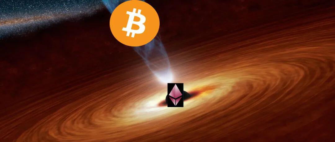 以太坊加速虹吸比特币,a href='https://www.btcfans.com/tag/1249/' target='_black'defi/a正在成为加密资产的“绝对黑洞”?
