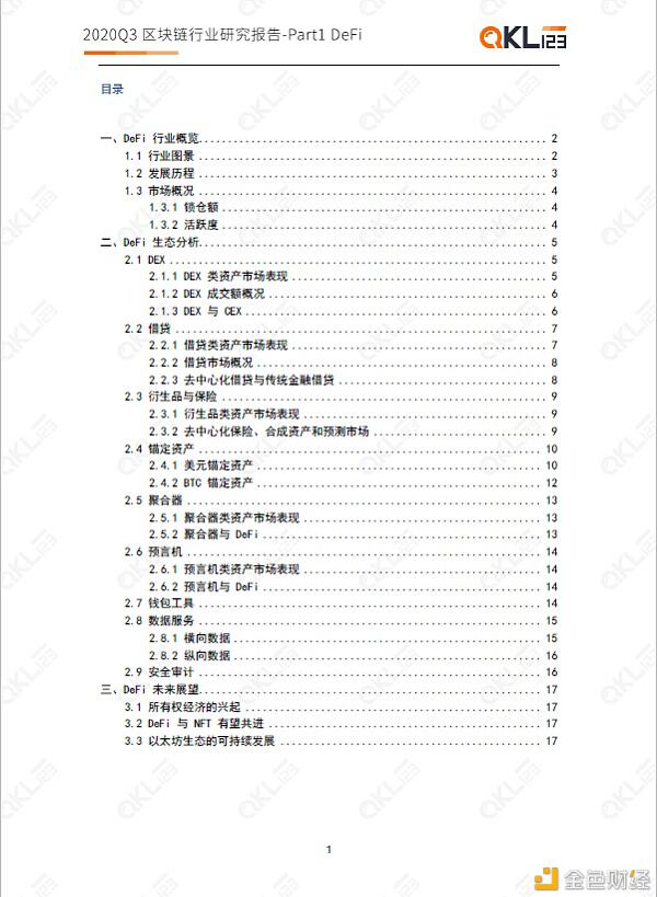 2020第三季度区块链行业研究报告:a href='https://www.btcfans.com/tag/1249/' target='_black'defi/a篇