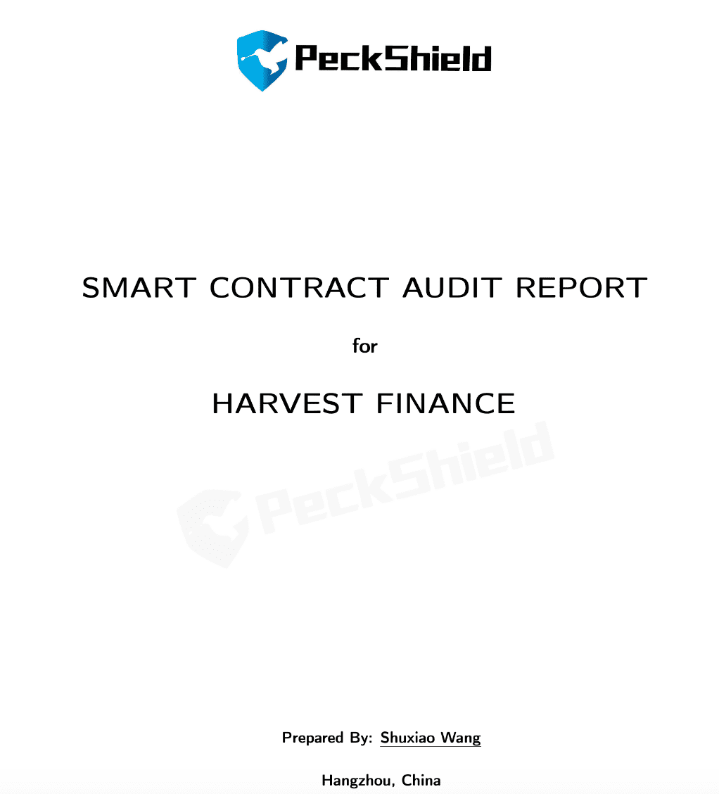 DeFi项目Harvest Finance造成用户损失超2000万美元,知名KOL提醒称项目存在重大风险