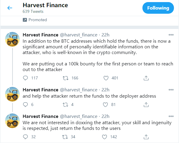OKEx Insights:Harvest被黑客盗走3400万刀,为何DeFi安全事件层出不穷?