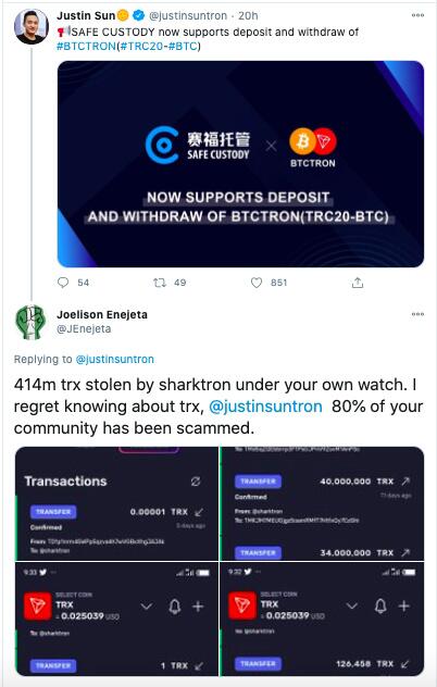 DeFi项目SharkTron跑路,波场联合币安冻结部分资金