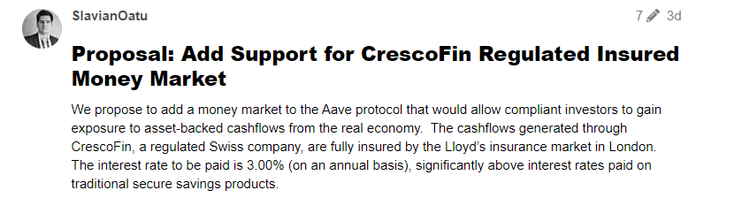 CrescoFin计划在Aave新增货币市场,吸引机构投资者进入DeFi领域