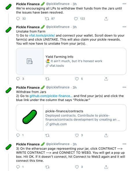 DeFi协议Pickle Finance因漏洞损失价值近2000万美元的DAI