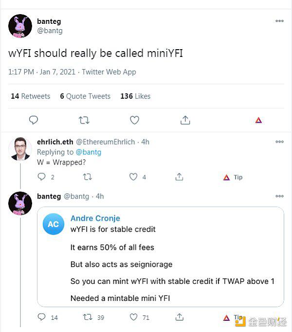 AC新项目Stable Credit或单向1000倍拆分YFI YFI暴涨超20%