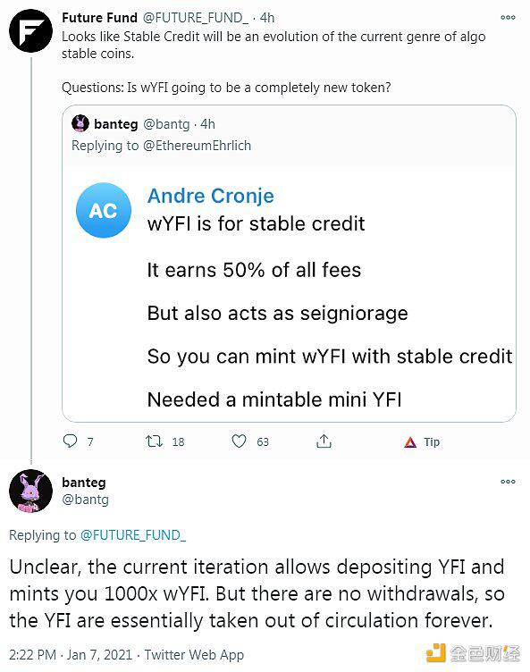 AC新项目Stable Credit或单向1000倍拆分YFI YFI暴涨超20%