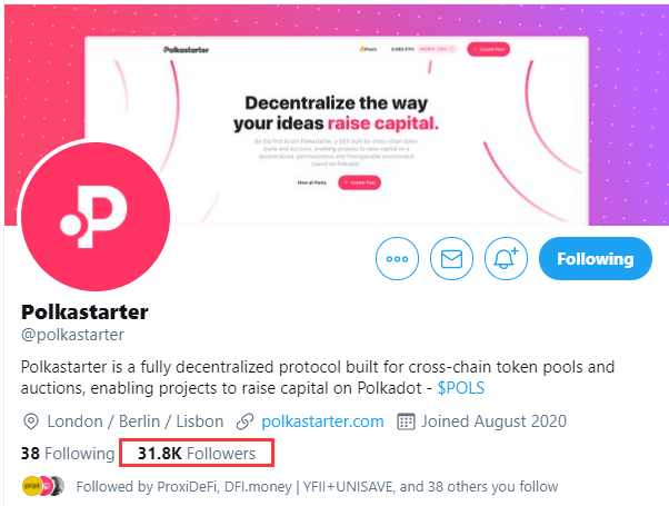 2021年,波卡会怎么炒作一波?Polkastarter一个DeFi版众筹平台