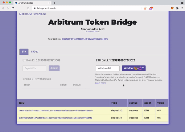 手把手教你玩轉以太坊擴容網絡 Arbitrum 跨鏈橋