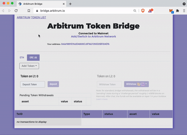 手把手教你玩轉以太坊擴容網絡 Arbitrum 跨鏈橋