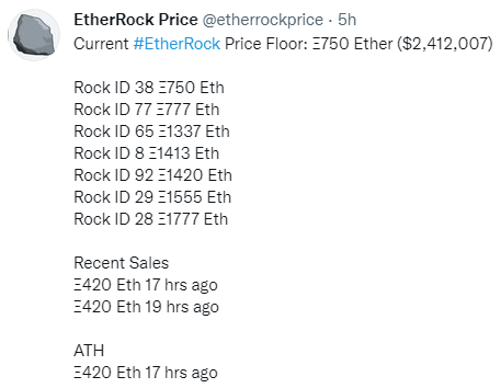 HashKey 郝凱:簡析 EtherRock 市場表現與發展前景
